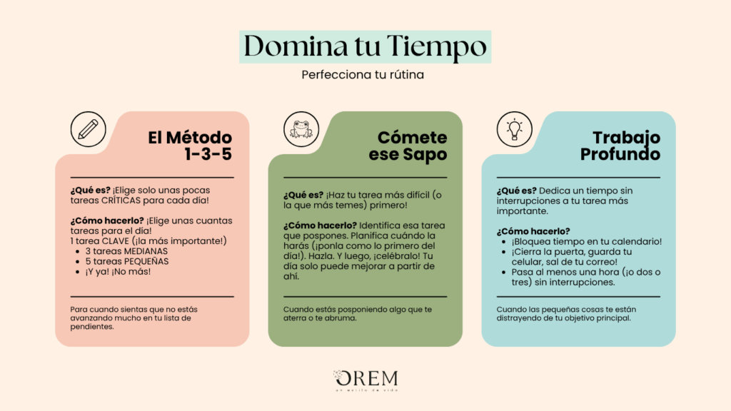 domina tu tiempo con estas clave