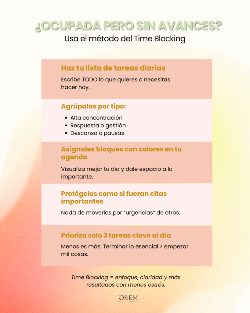 Usa el time blocking para aumentar tu productividad
