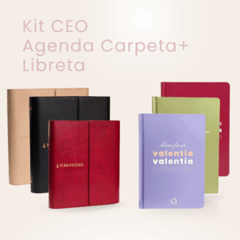 Kit CEO 2026 con agenda carpeta 2026 del color de tu preferencia y libreta de notas del color de tu preferencia